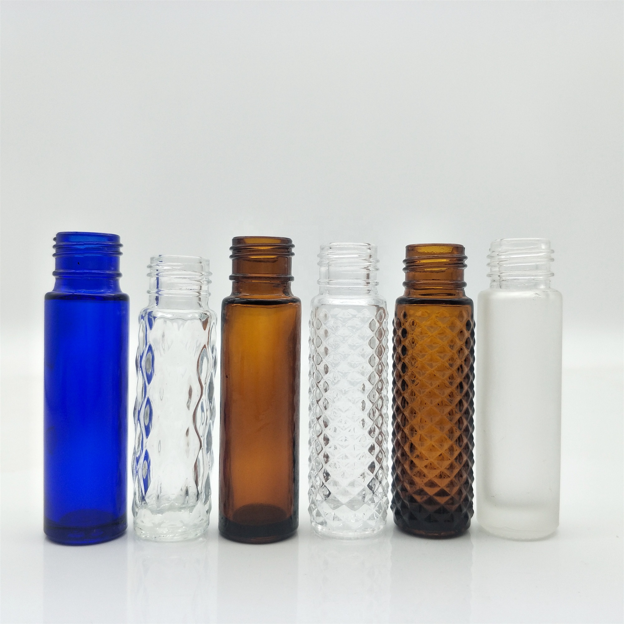 8ml frost roll on glass bottle with gold aluminum cap