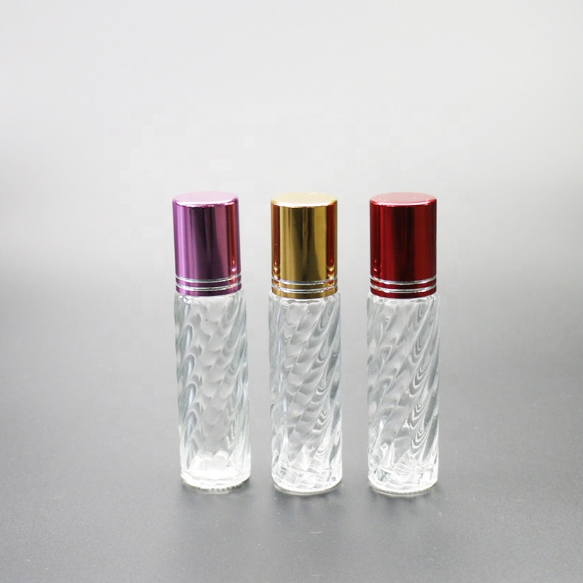 8ml glass perfume essential oil roll on bottle with cap