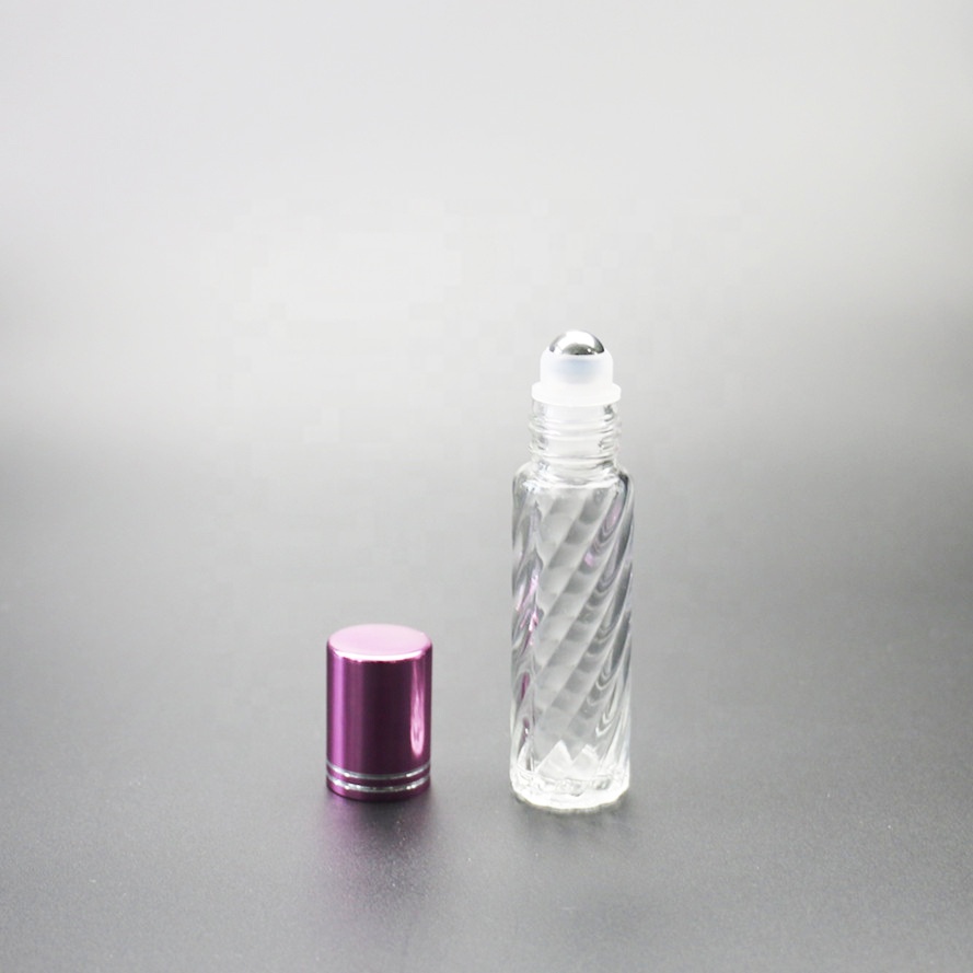 8ml glass perfume essential oil roll on bottle with cap