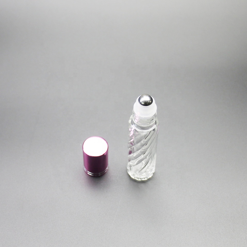 8ml glass perfume essential oil roll on bottle with cap