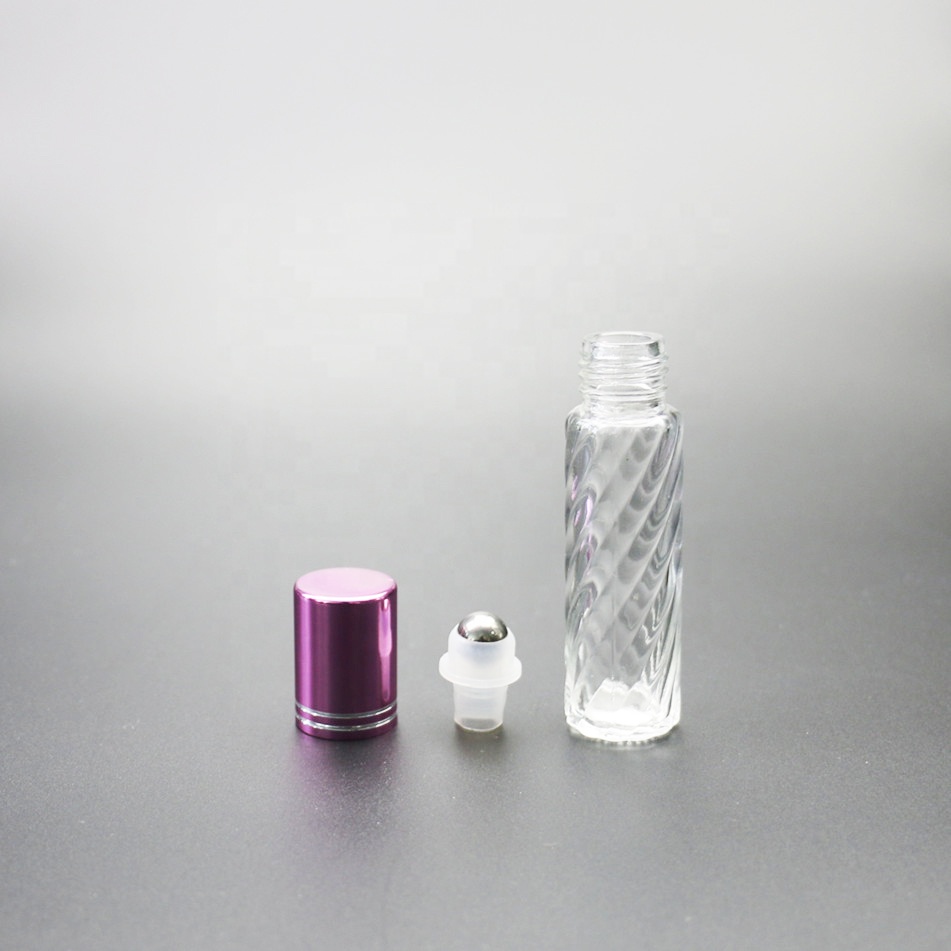 8ml glass perfume essential oil roll on bottle with cap