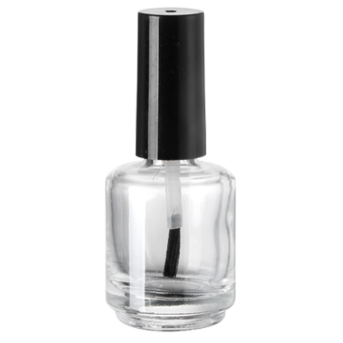 8ml square empty clear glass bottles nail polish gel bottles with brush lid