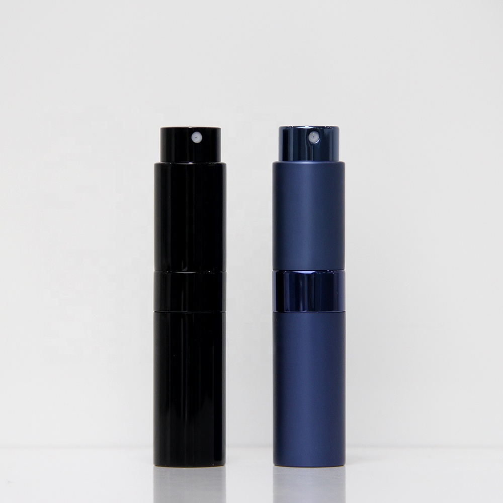 8ml travel twist aluminum refillable perfume atomizer with different colors