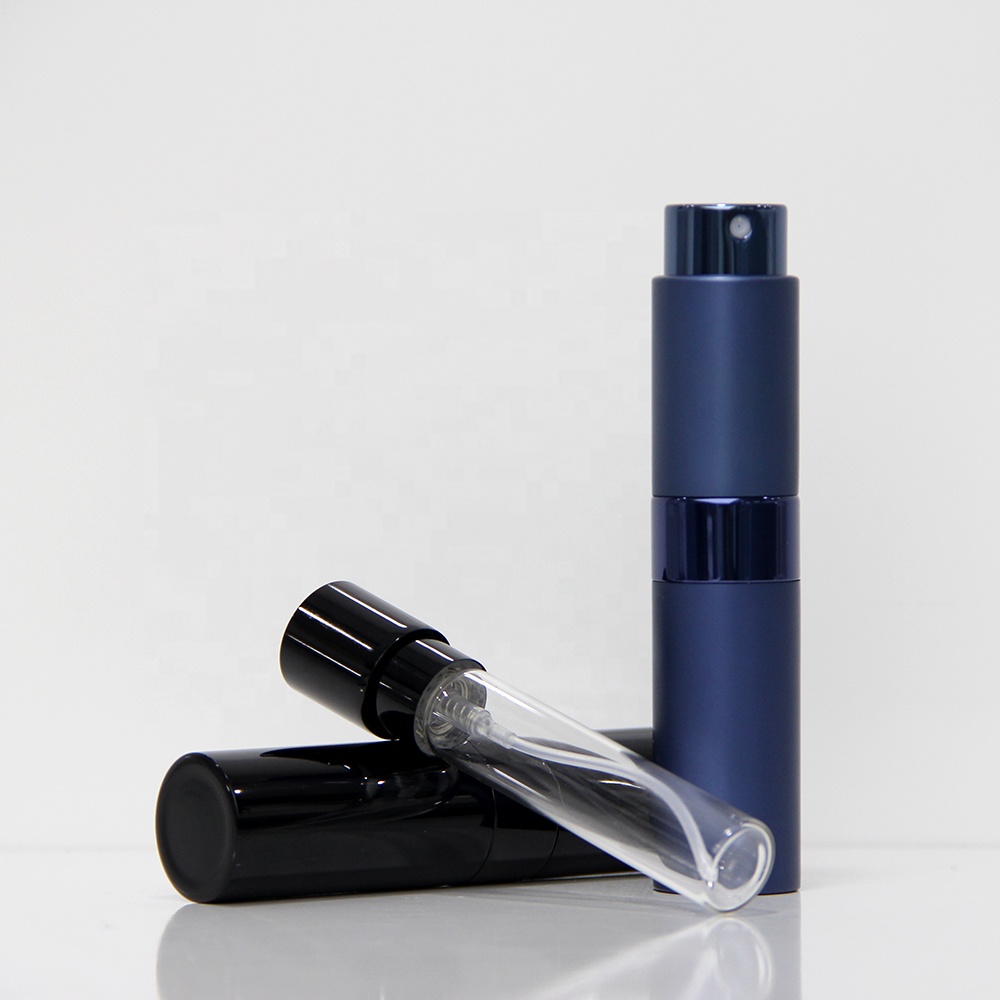 8ml travel twist aluminum refillable perfume atomizer with different colors