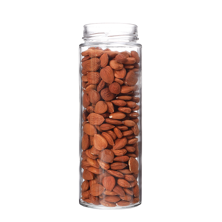 8oz 10oz 12oz Round Glass Jar with Black Deep Cap Storage Food Jar Container