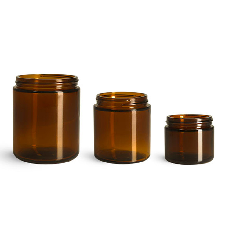 8oz 10oz 12oz luxury empty amber glass candle jars with metal lid
