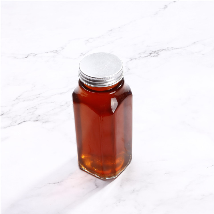 8oz 12oz 16oz Square Clear Glass Cold Pressed Juice Bottle with Safety Cap
