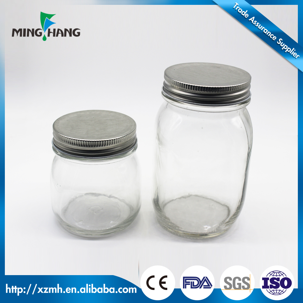 8oz 16 oz 32oz Empty Clear Canning Ginger Food Storage Glass wholesale mini ball Mason Jar with Lids for Canning