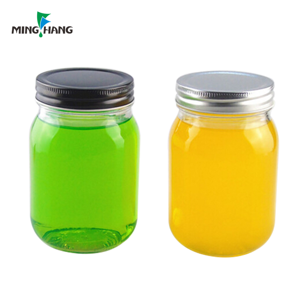 8oz 16 oz custom clear small mason food storage jar mini glass containers with lid