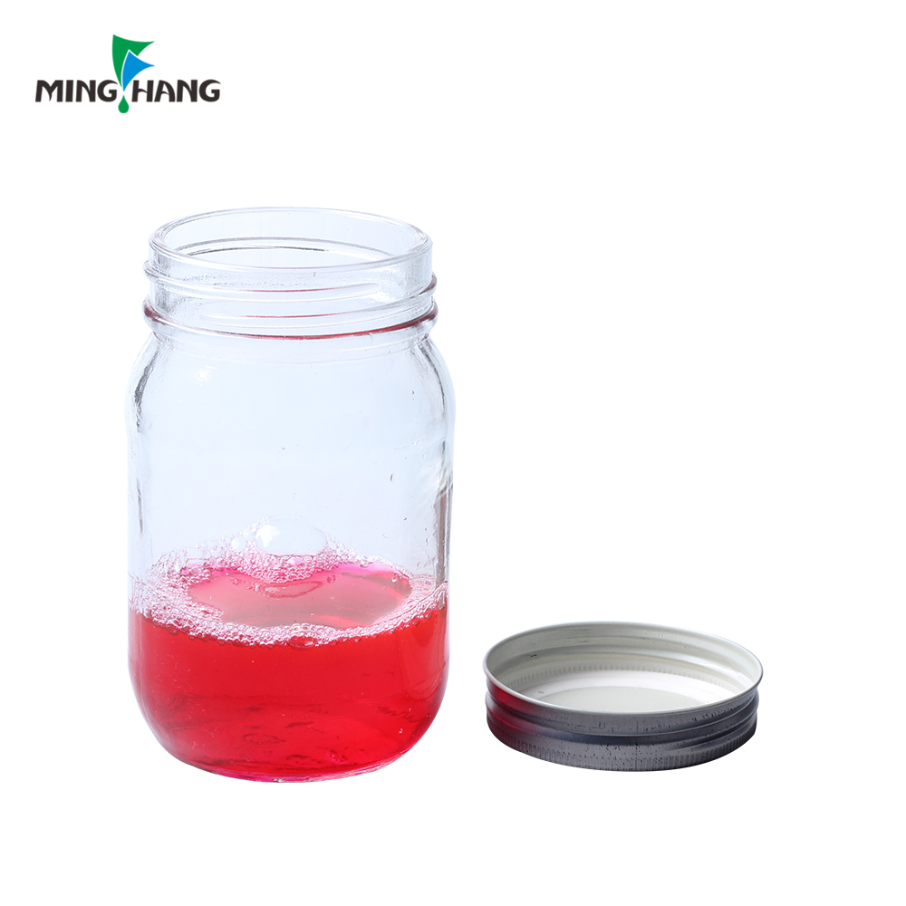 8oz 16 oz custom clear small mason food storage jar mini glass containers with lid