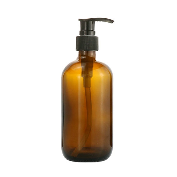 8oz 16oz 17oz 18oz 250ml 480ml 500ml empty glass amber glass bottle hand wash liquid soap shampoo bottle with lotion pump