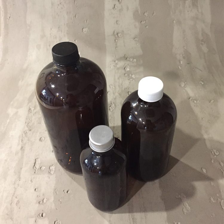 8oz 16oz 250ml 500ml Glass Round Bottle for Drinking with Aluminium Lid and Plastic Lid Kombucha Bottle with Lid