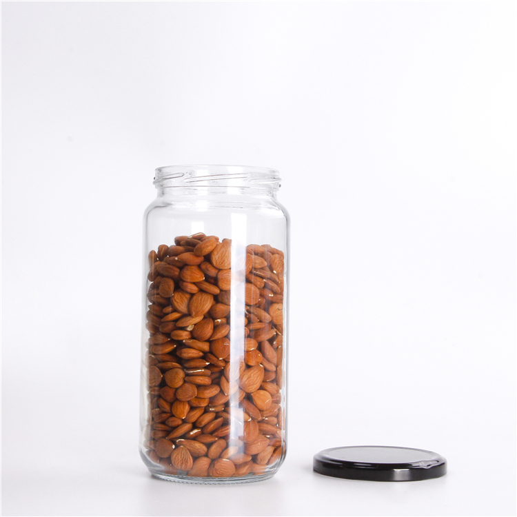 8oz 16oz Empty Clear Canning Ginger Food Storage Glass Mason Jar with Lids for Canning