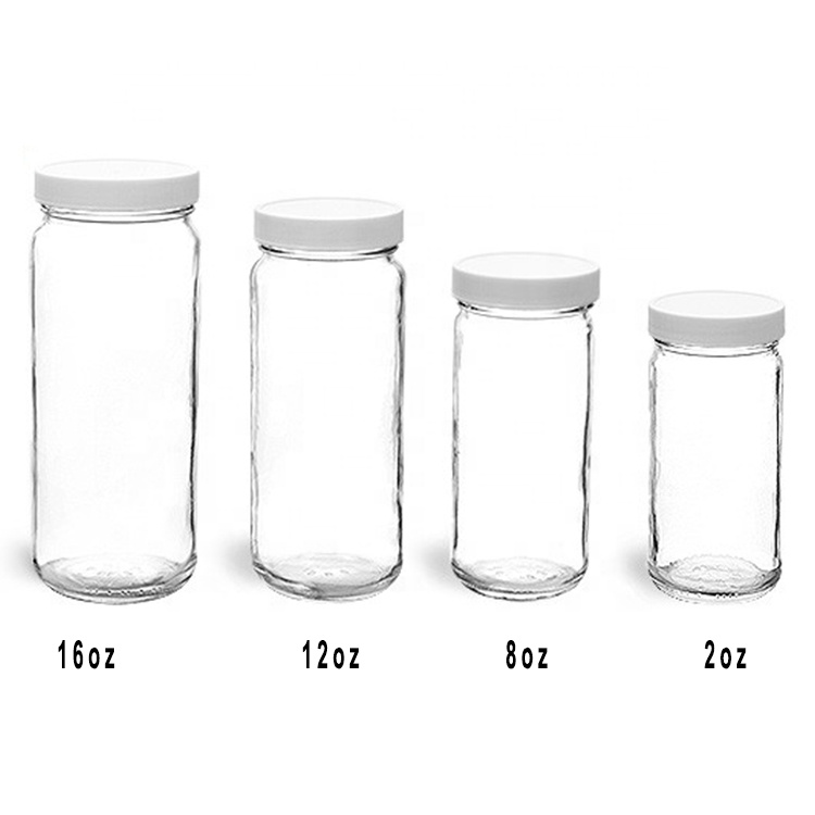 8oz 16oz Empty Round Glass Pickle Jars With Twist Off Lid Paragon Jars For Honey