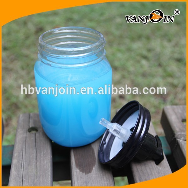 8oz 16oz Plastic Mason Jar With Pump Dispenser and Metal Lid For Lotion Shampoo