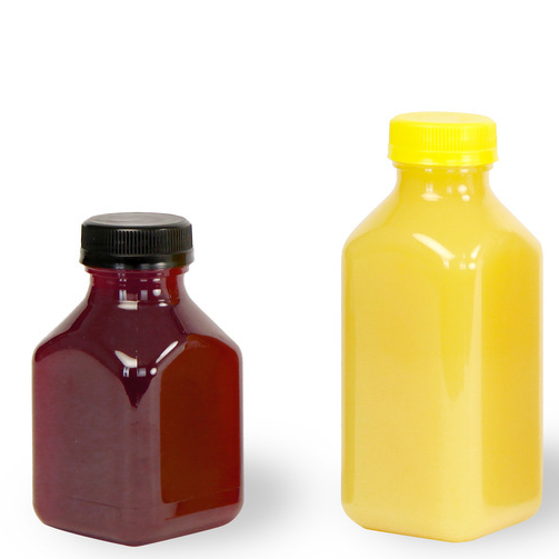 8oz 16oz Square PET Plastic Beverage Bottles for SmoothieJuice