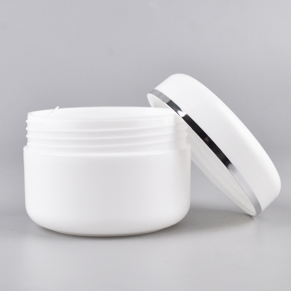 8oz 16oz round white plastic cosmetic cream container cream jars with white lid