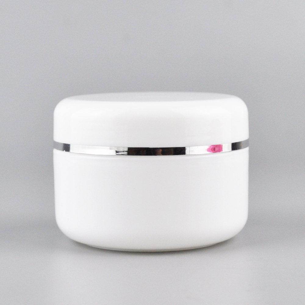 8oz 16oz round white plastic cosmetic cream container cream jars with white lid