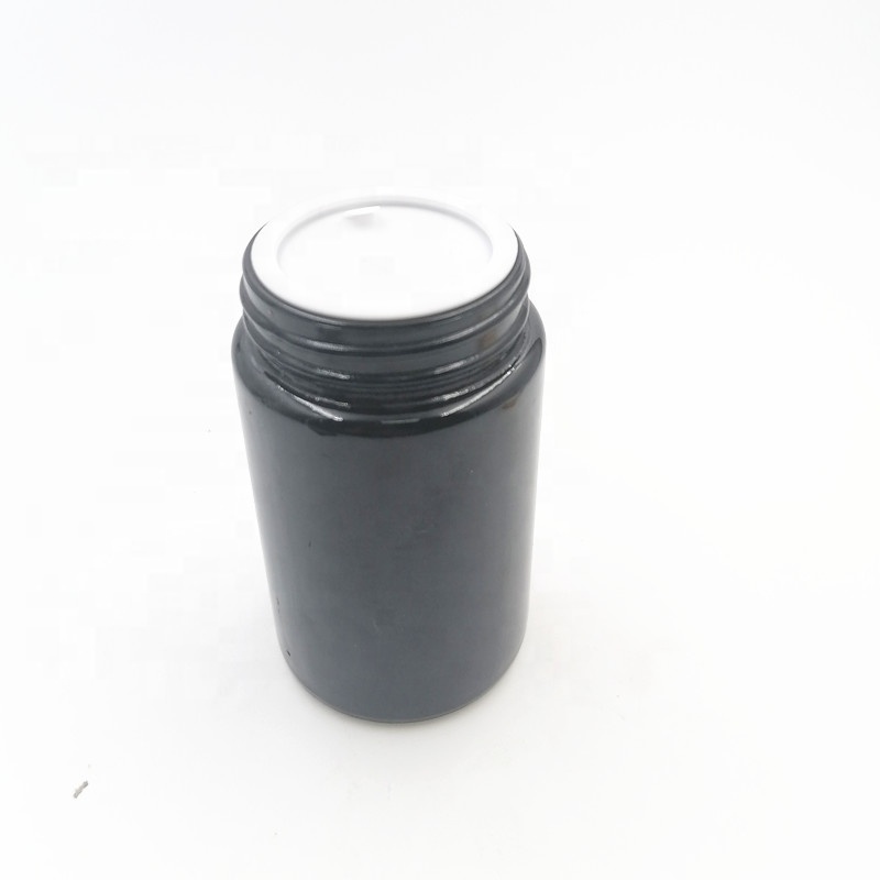 8oz 240ml cream face candle bottle 6oz raw materials amber canister weeds herbs glass jar hard ABS plastic gold cap black color