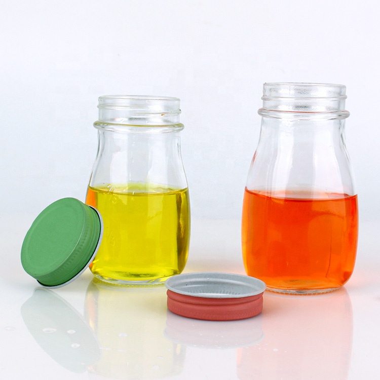 8oz 240ml glass milk bottles juice glass bottles with aluminum screw cap