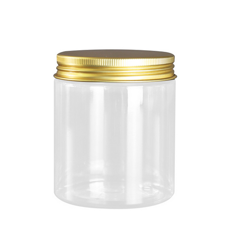 8oz 250ml 71mm diameter clear plastic cosmetic jar with screw top lids for body butter
