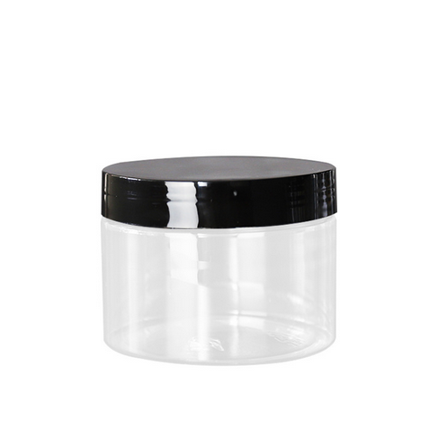 8oz 250ml 85mm diameter clear cosmetics packaging containers with lids for scrub body butter