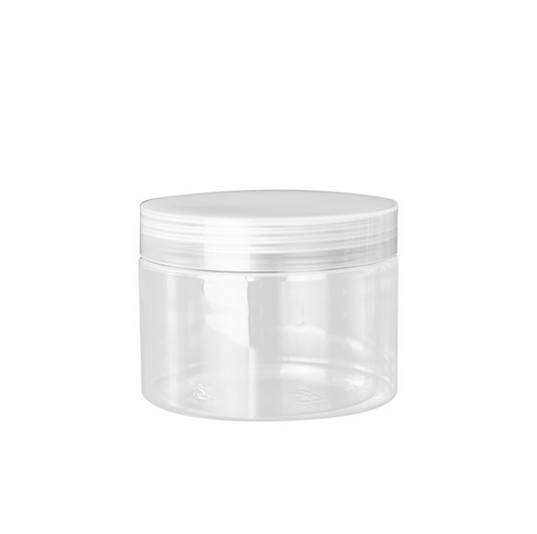 8oz 250ml 85mm diameter clear cosmetics packaging containers with lids for scrub body butter