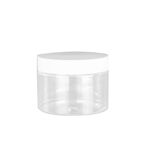 8oz 250ml 85mm diameter clear cosmetics packaging containers with lids for scrub body butter