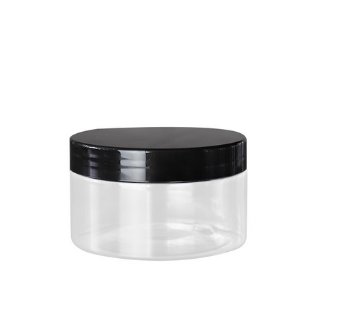 8oz 250ml 92mm Dia clear skin care packaging plastic cosmetic jar with screw top lids for body butter
