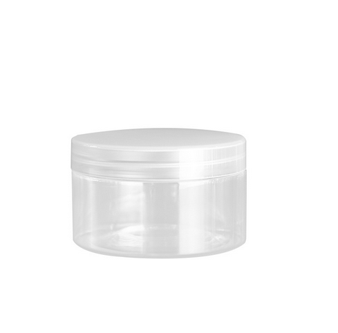 8oz 250ml 92mm Dia clear skin care packaging plastic cosmetic jar with screw top lids for body butter