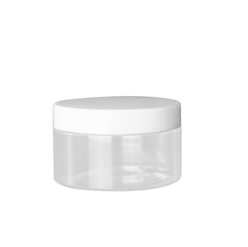 8oz 250ml 92mm Dia clear skin care packaging plastic cosmetic jar with screw top lids for body butter