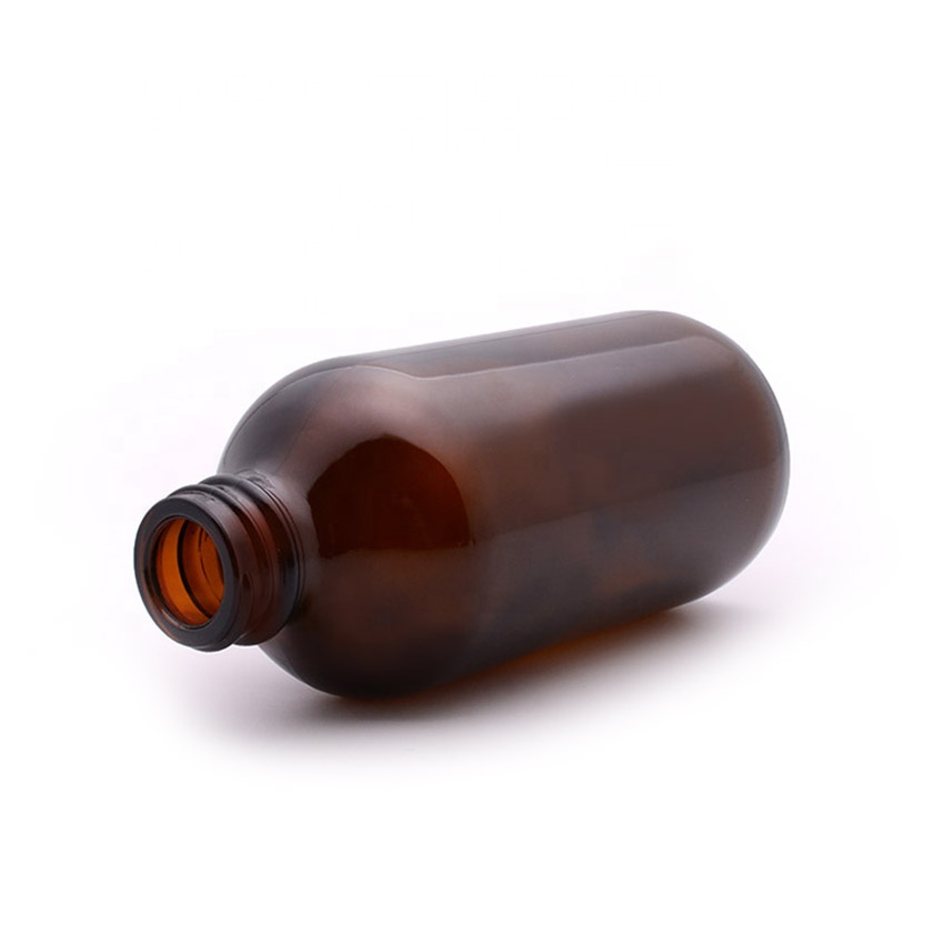 8oz 250ml Amber Boston Round Essential Oil Glass Bottle