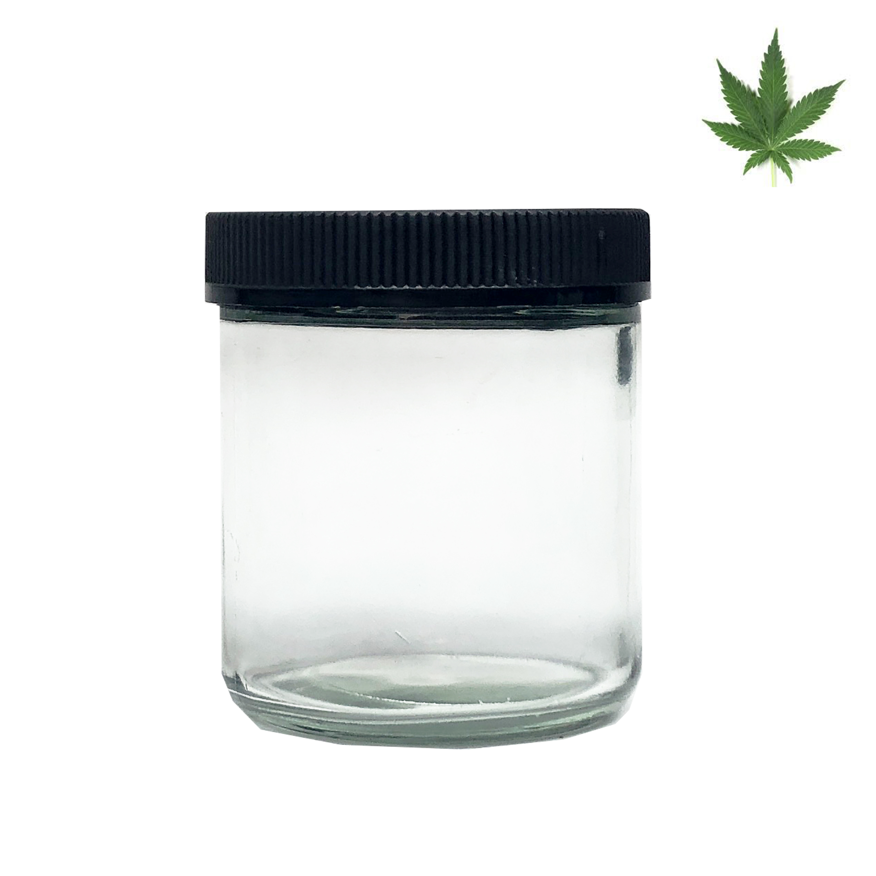 8oz 250ml Clear Straight Sided Glass Storage Jar Child Resistant CBD Oil Jar