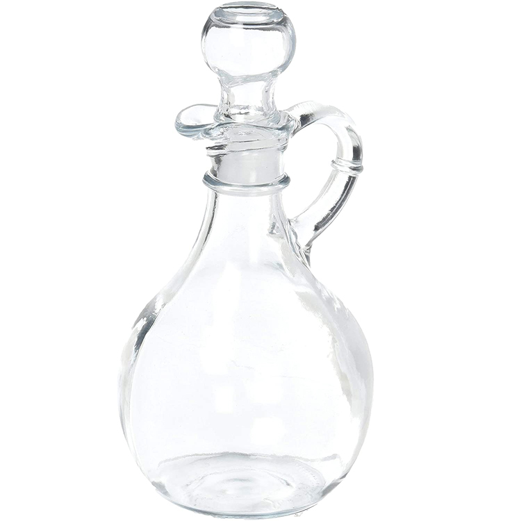 8oz 250ml Cooking Oil Glass Bottle Cruet With Stopper in Kitchen