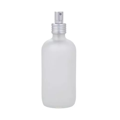 8oz 250ml custom clear frosted boston round glass bottles with Metal Aluminum Fine Mist Spray
