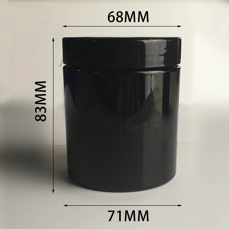 8oz 250ml diameter 71mm high 83mm Matte Soft Touch or Shiny white black amber PET Plastic Protein Powder Jar