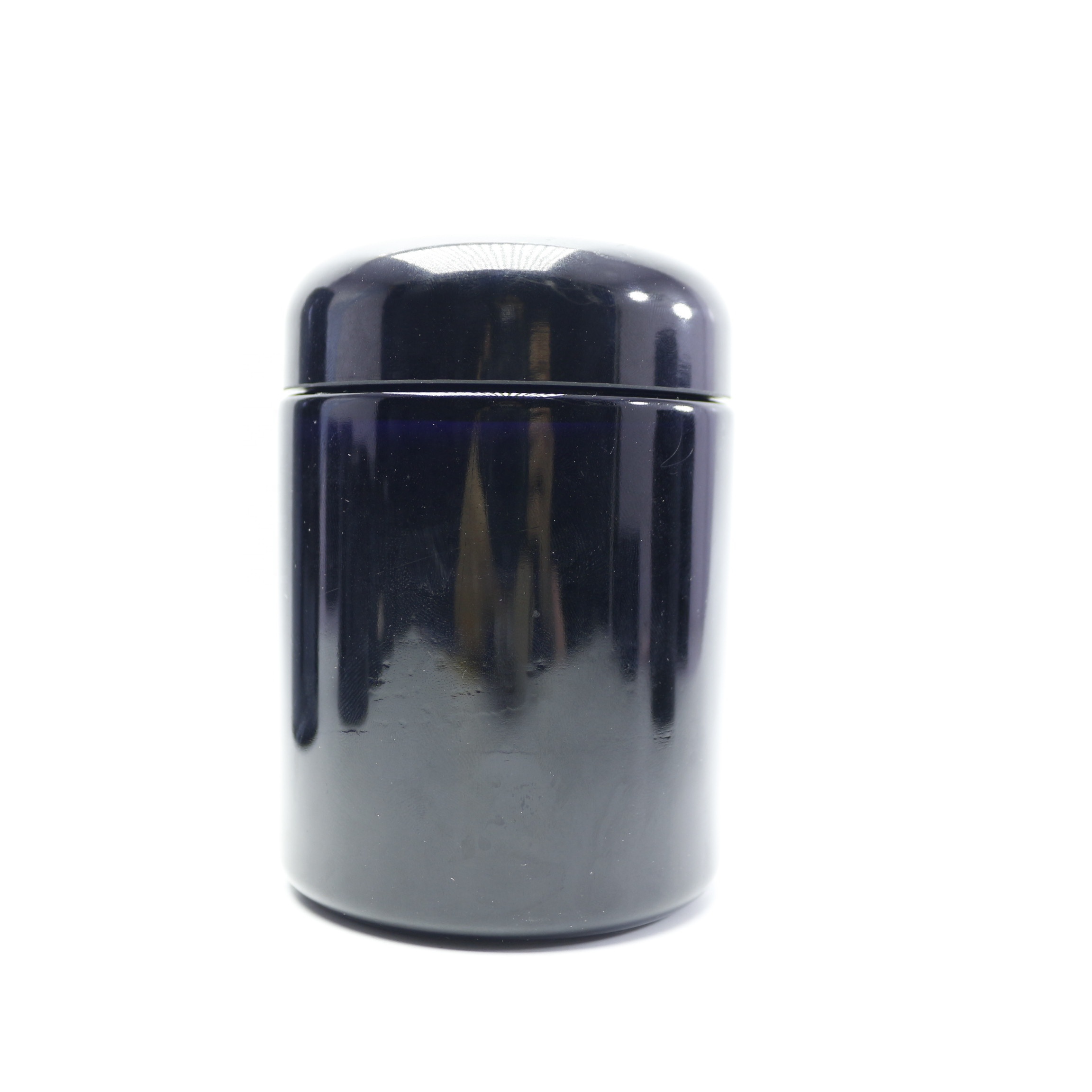 8oz 250ml empty dark high quality violet glass cosmetic cream jar with lid for dry herb storage VJ-35N