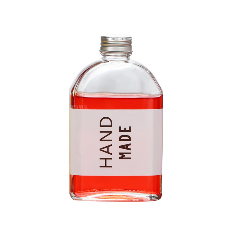 8oz 250ml flat square glass bottle for vodka tequila brandy whisky wine rum