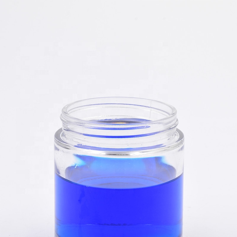 8oz 250ml jars clear round luxury cosmetic packaging kush hemp flower packaging child resistant glass jar with child proof lid