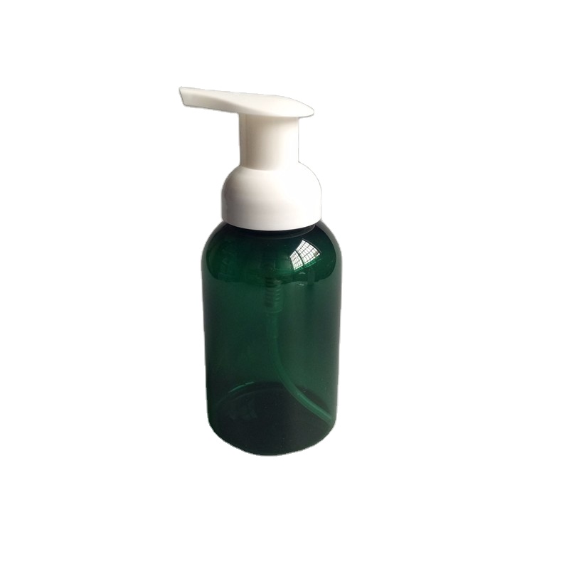 8oz 250ml plastic PET foaming bottle, round shape PET pump bottle