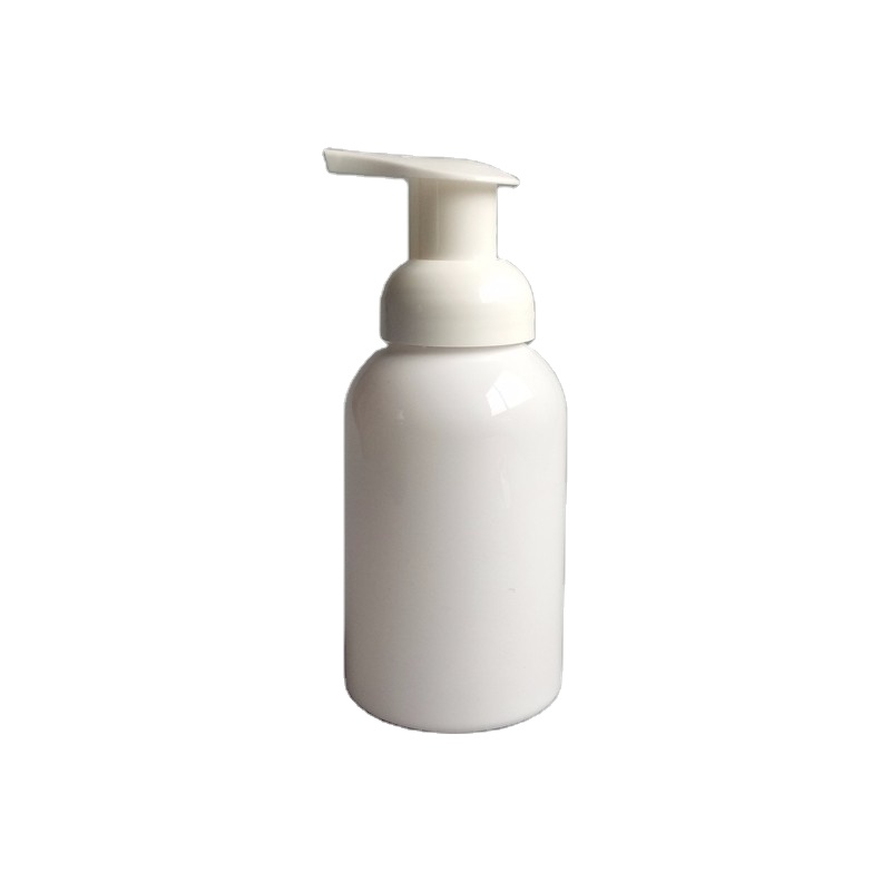8oz 250ml plastic PET foaming bottle, round shape PET pump bottle