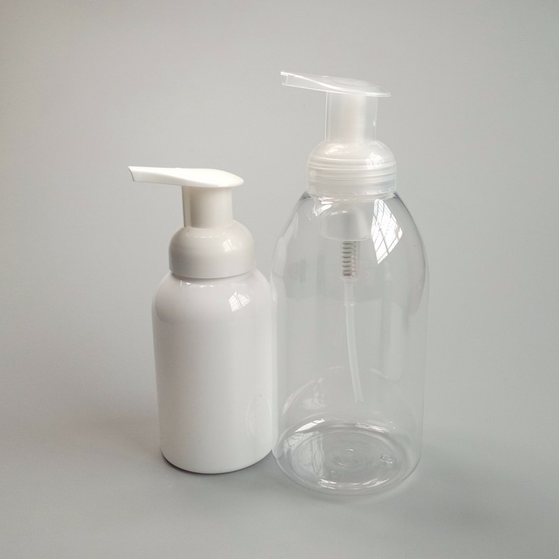 8oz 250ml plastic PET foaming bottle, round shape PET pump bottle