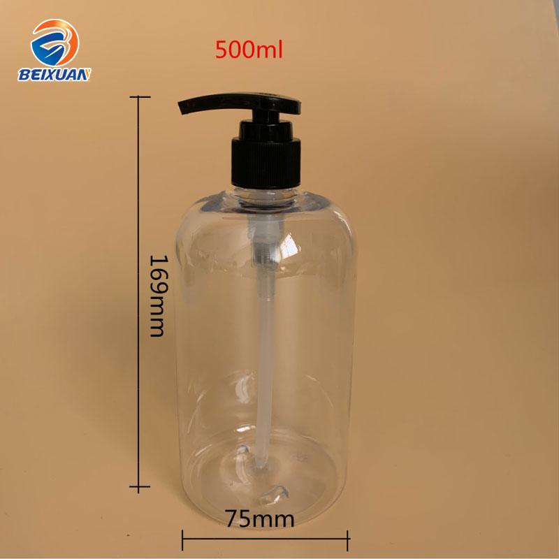 8oz 250ml transparent PET plastic empty bottles for hand sanitizer disinfectant