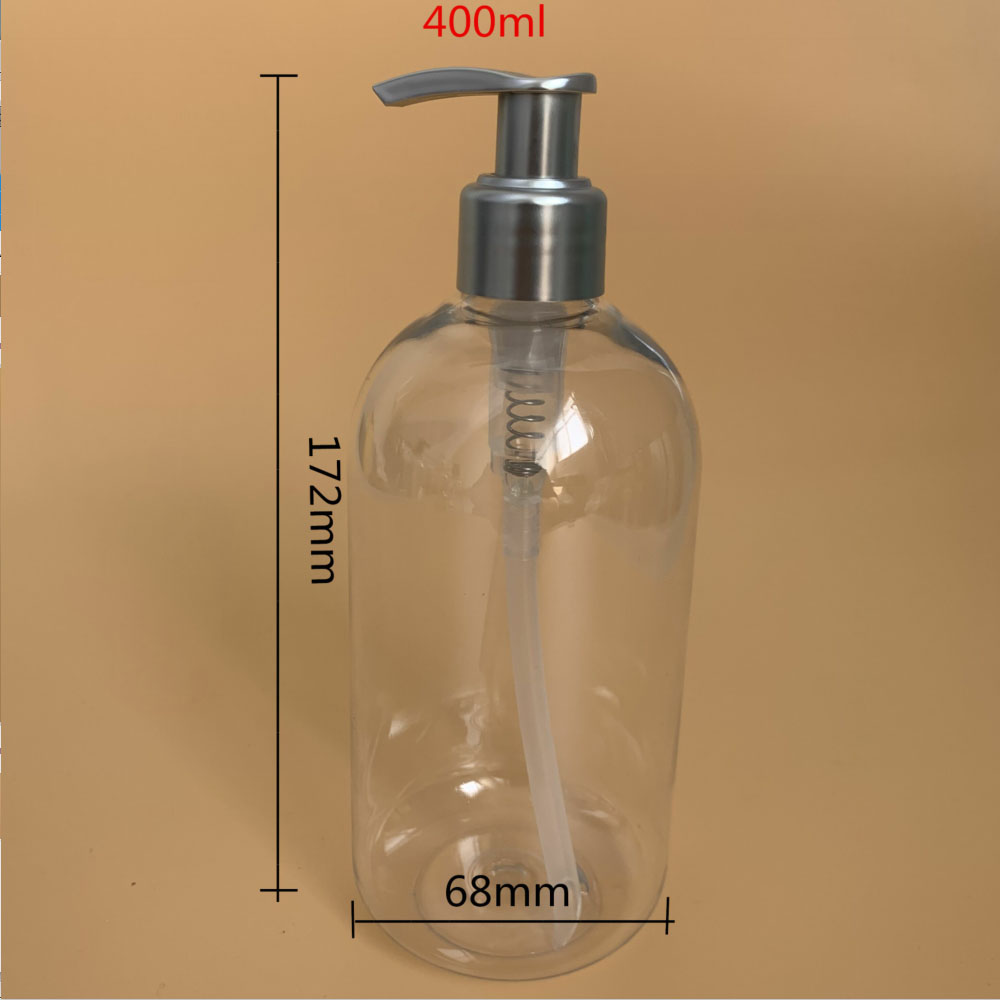 8oz 250ml transparent PET plastic empty bottles for hand sanitizer disinfectant
