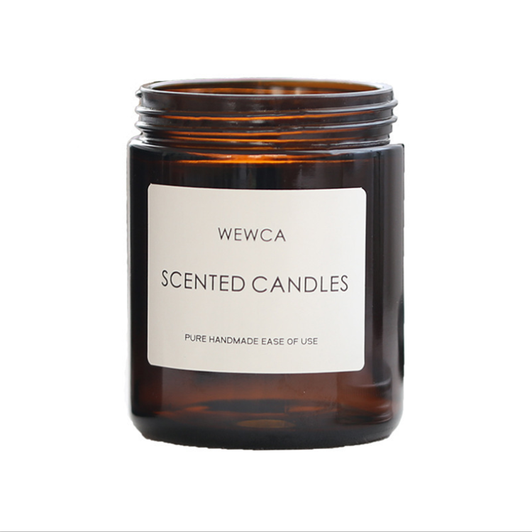 8oz / 9oz Straight Sided Amber Glass Jars for Cosmetic and candles