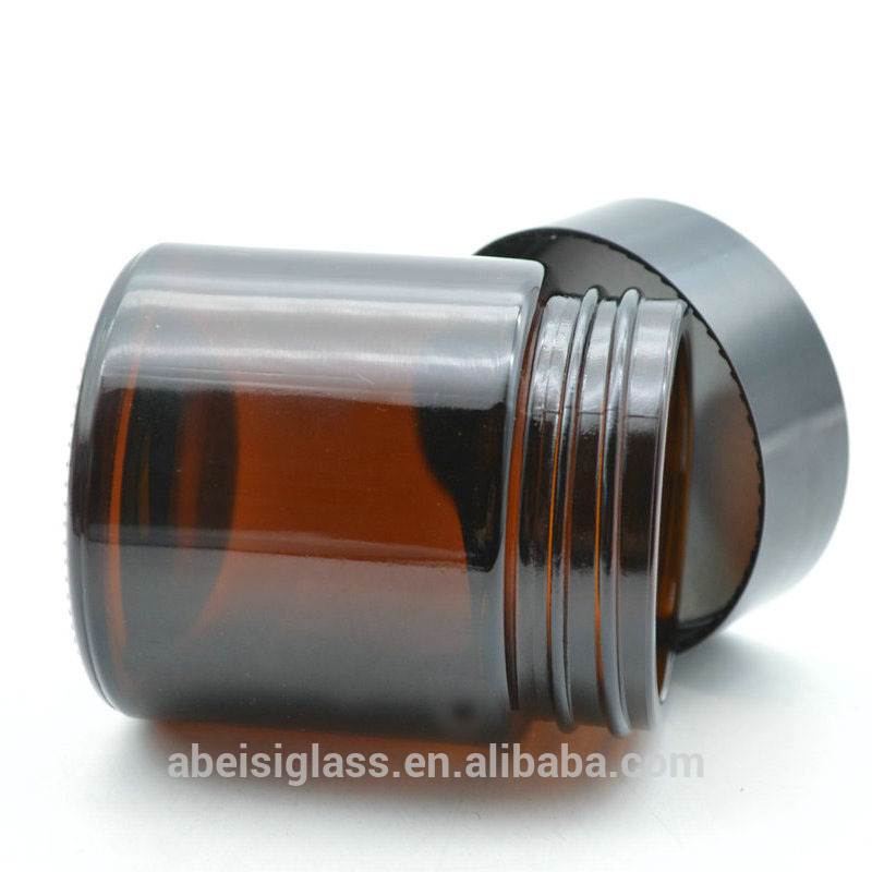 8oz / 9oz Straight Sided Amber Glass Jars for Cosmetic and candles