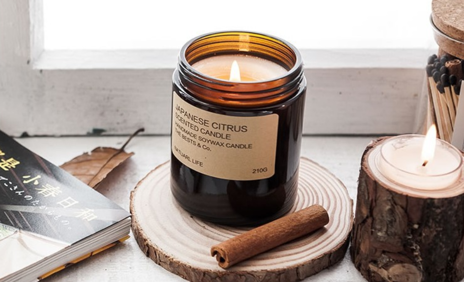 8oz / 9oz Straight Sided Amber Glass Jars for Cosmetic and candles