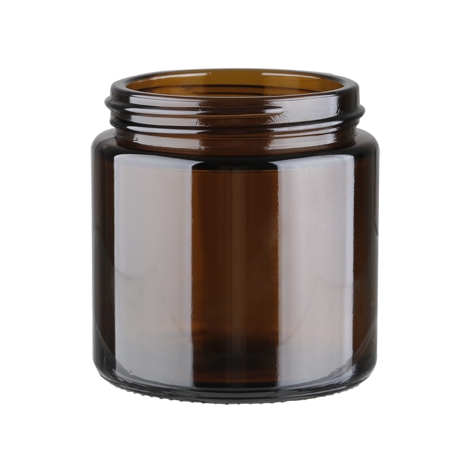 8oz Amber Cream Jar glass cosmetic bottle