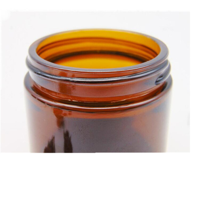 8oz Amber glass jars /8 oz amber glass jars with black lids