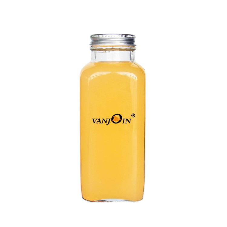 8oz Clear Glass French Square Bottle with 43-400 Neck Finish